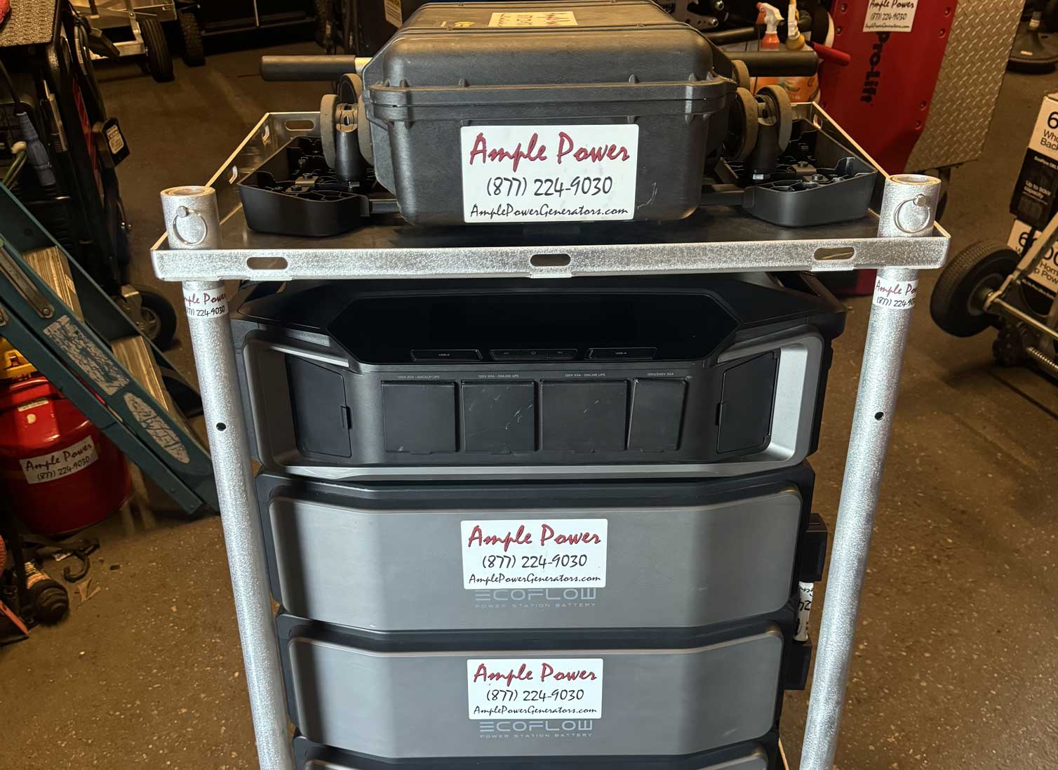 Ecoflow batteries stacked